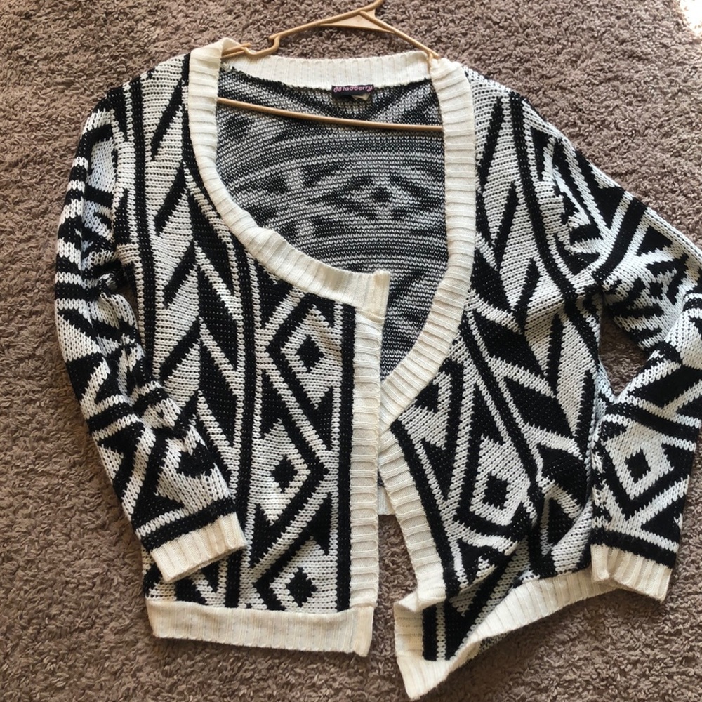 Black and white cardigan